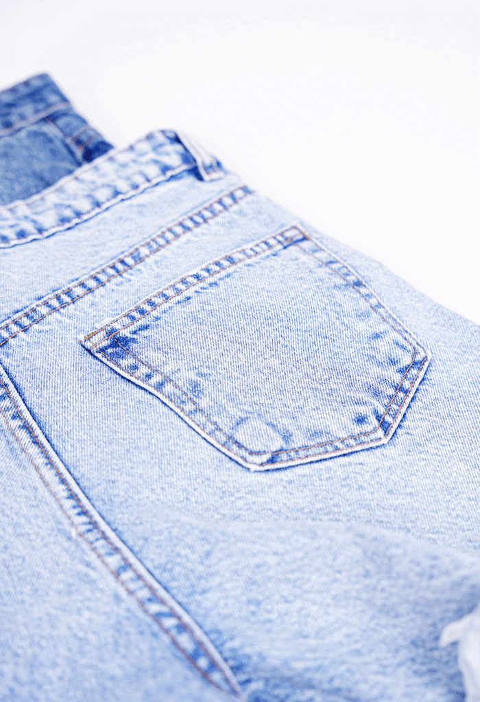 شلوارک جین دمپا ریش کد1415-2