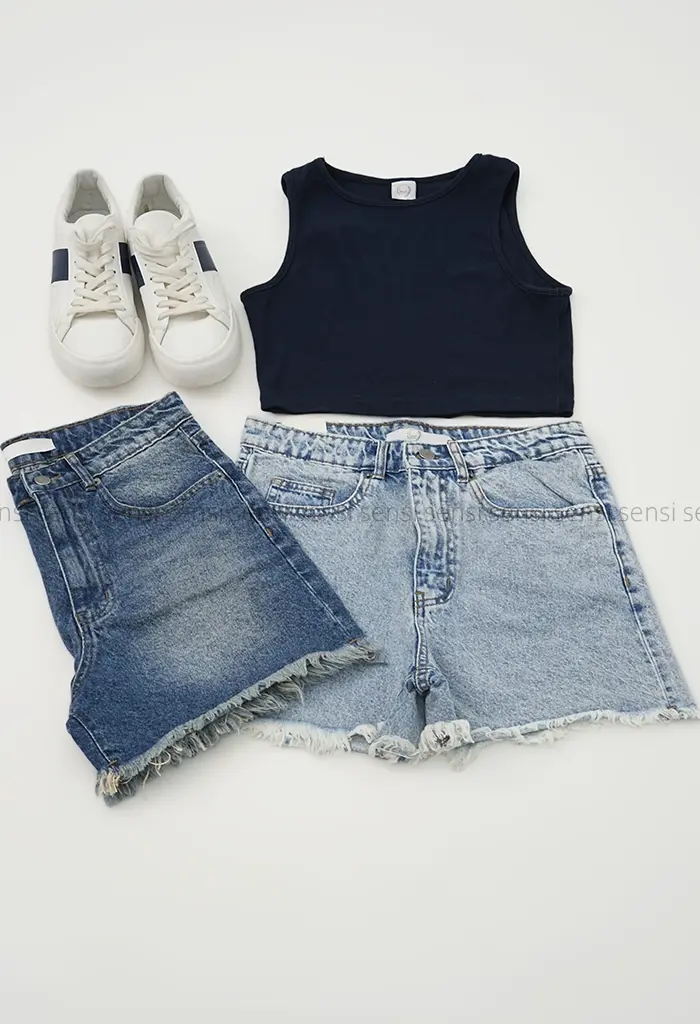 شلوارک جین دمپا ریش کد1415-2