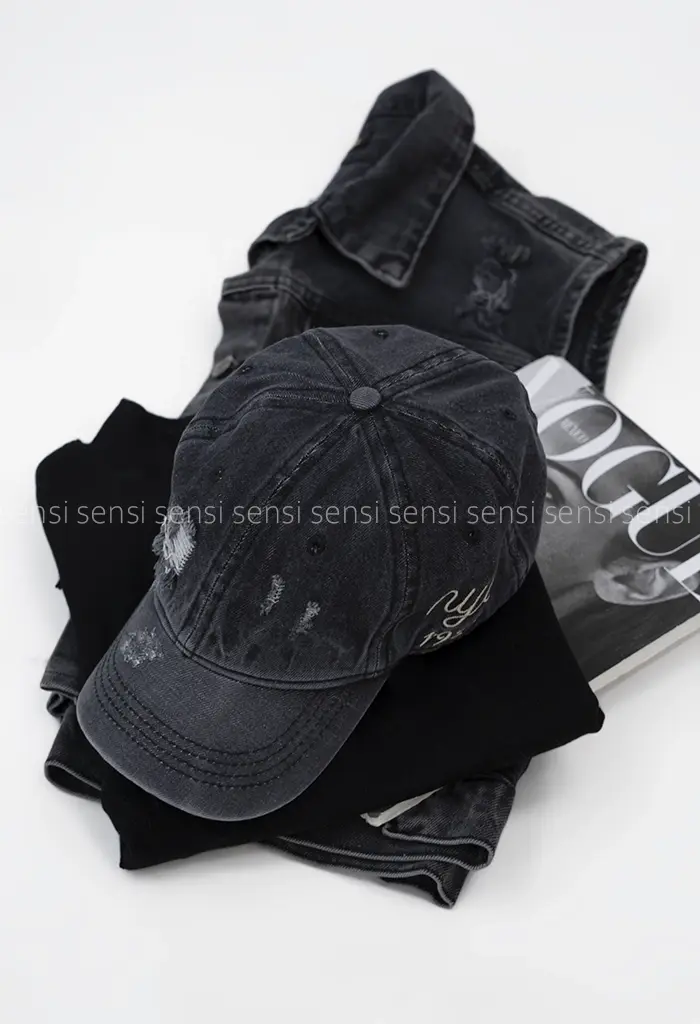 کلاه نقاب دار جین زاپ دار کد1000718