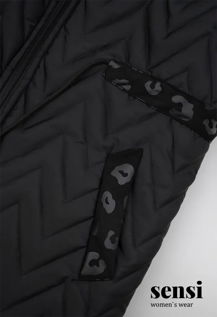 پافر مموری پشم شیشه آستر دار کلاه جیر پلنگی کد1000704