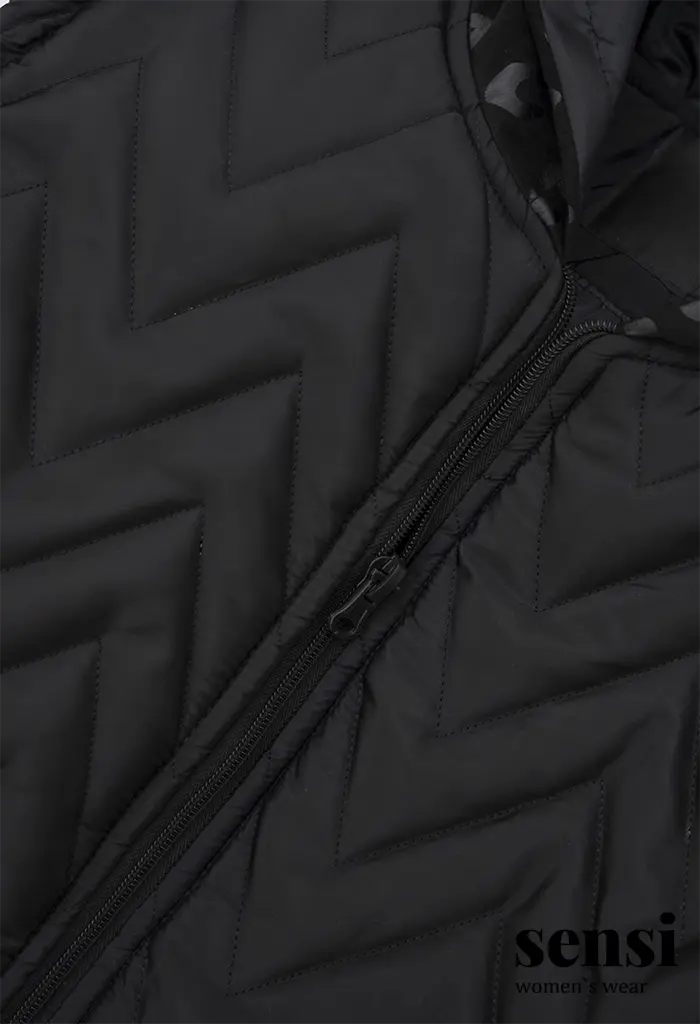 پافر مموری پشم شیشه آستر دار کلاه جیر پلنگی کد1000704