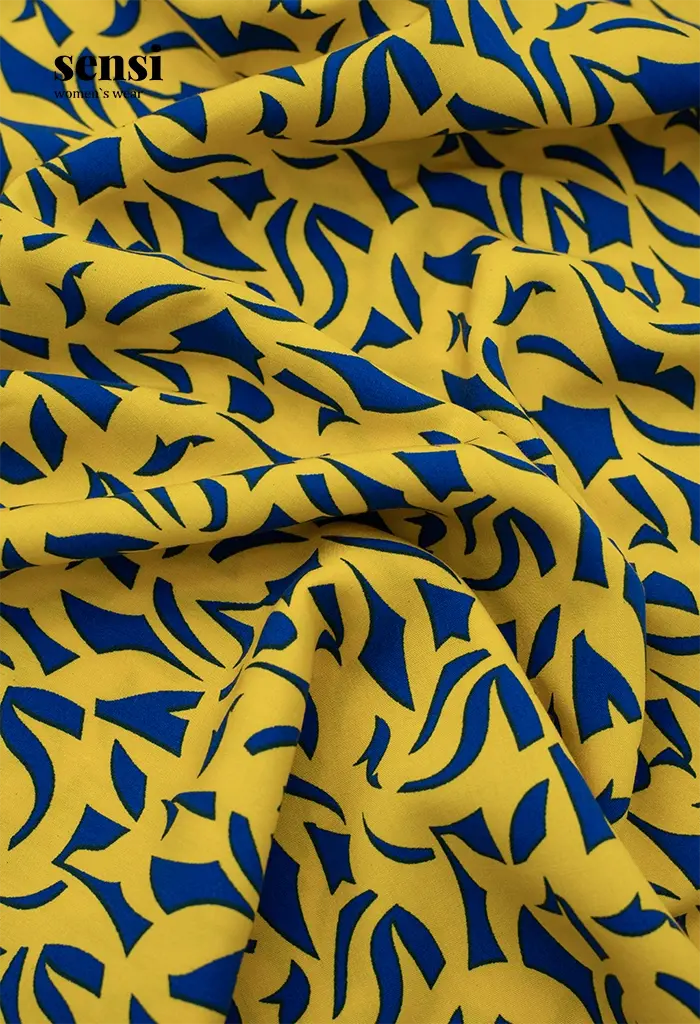 دامن کمر کش تمام نخی طرح دار کد1001152