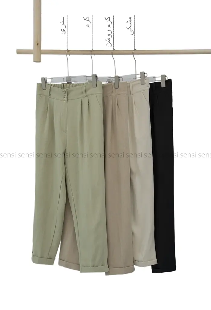 شلوار مام کرپ بزایاق پشت کش کد1001462