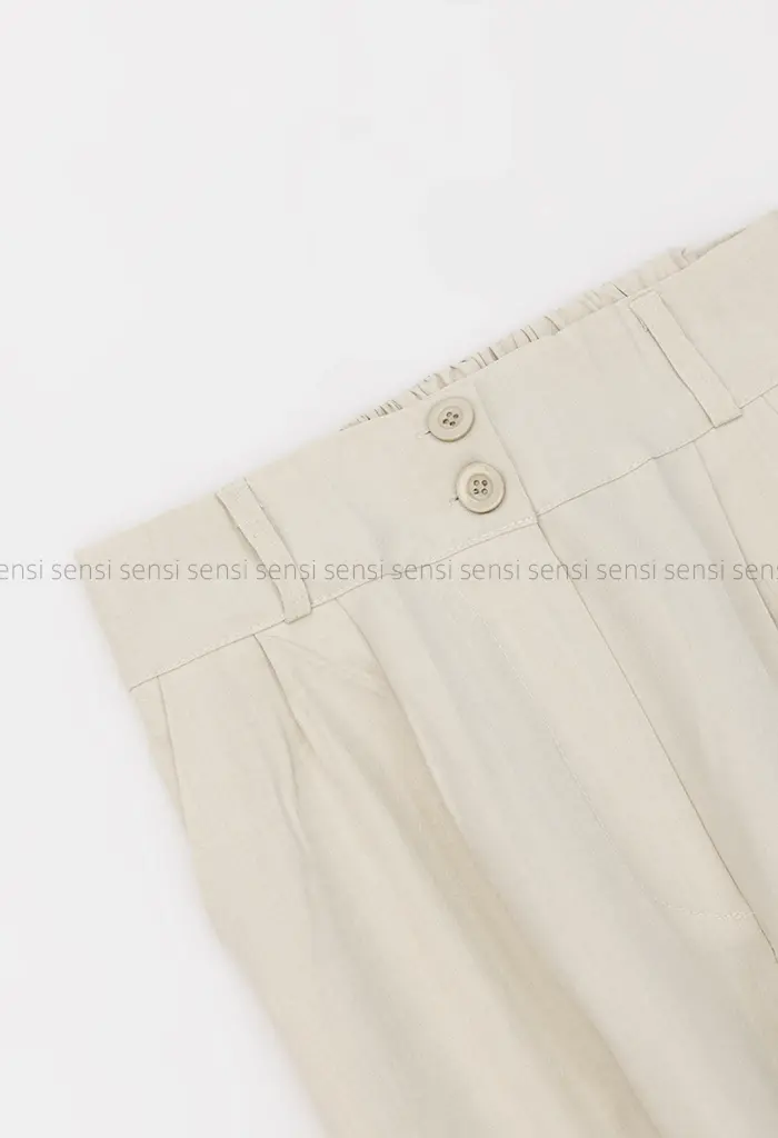 شلوار مام کرپ بزایاق پشت کش کد1001462