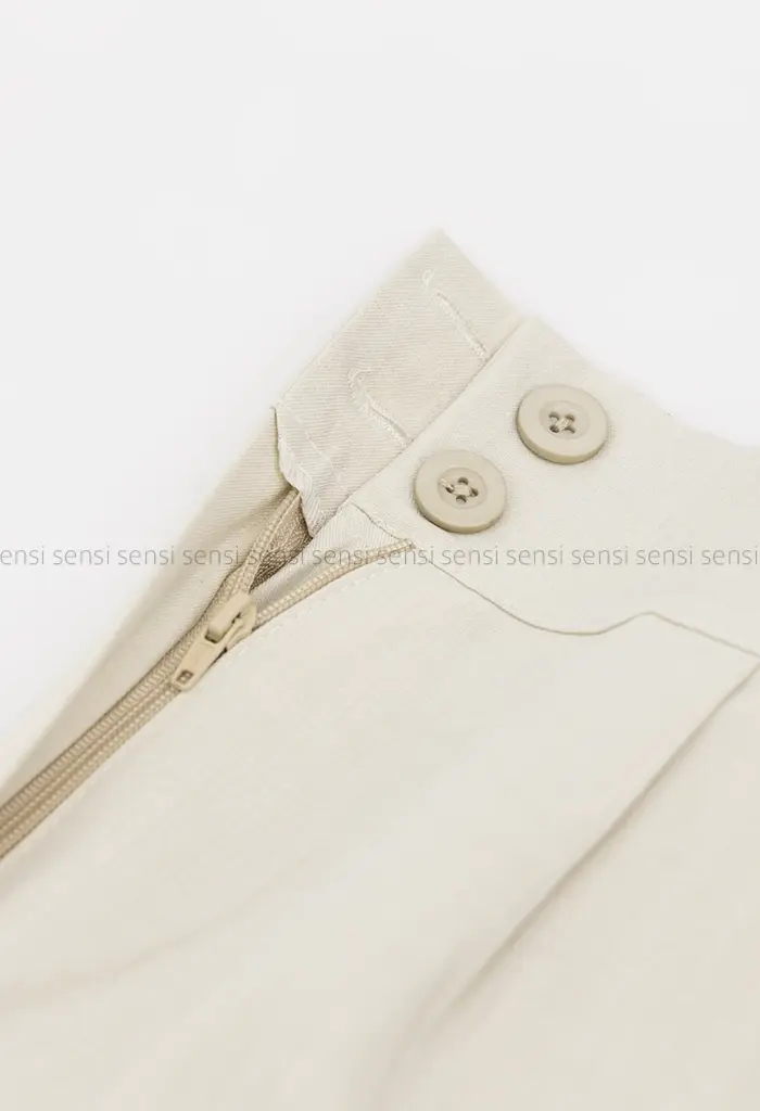 شلوار مام کرپ بزایاق پشت کش کد1001462