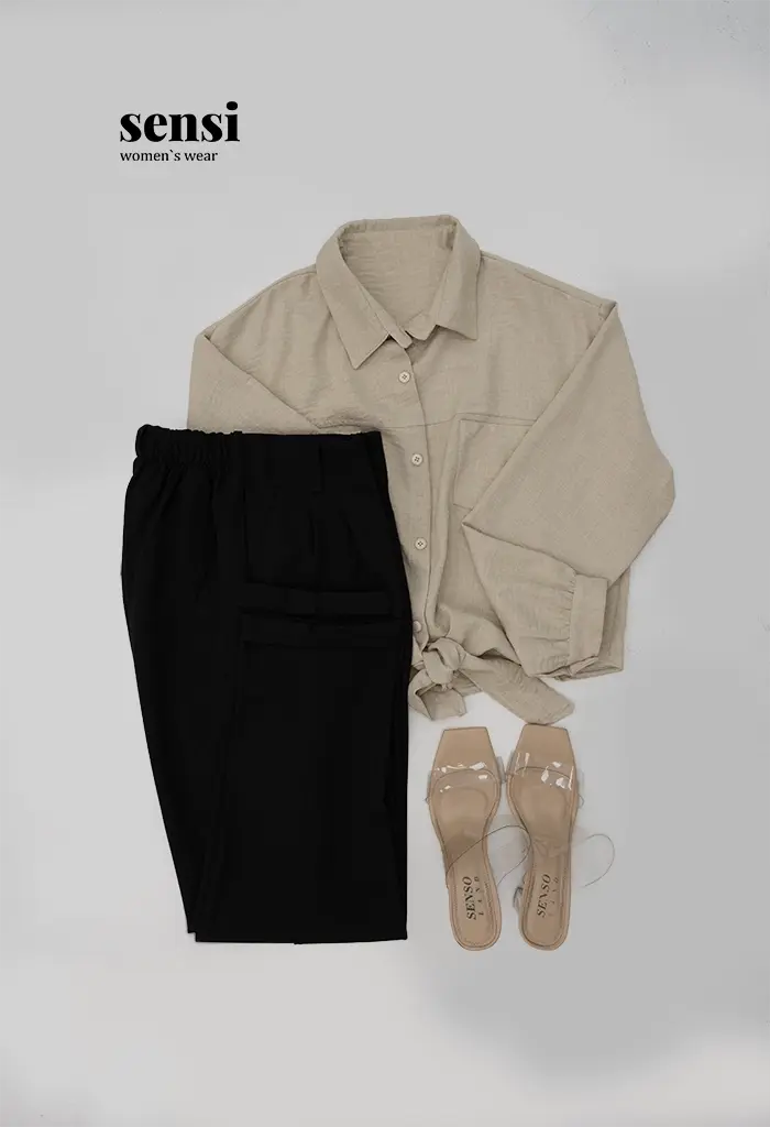 شلوار مام کرپ اسلپ کج راه پشت کش کد1001459