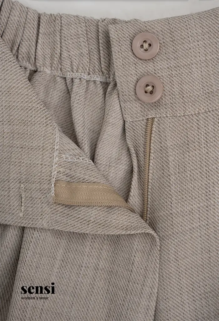 شلوار مام کرپ اسلپ کج راه پشت کش کد1001459