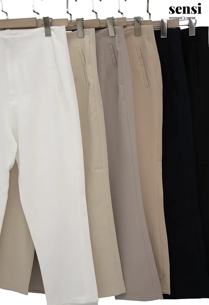 شلوار راسته 4پیله جیب نما دکمه مخفی مازراتی کد1001246