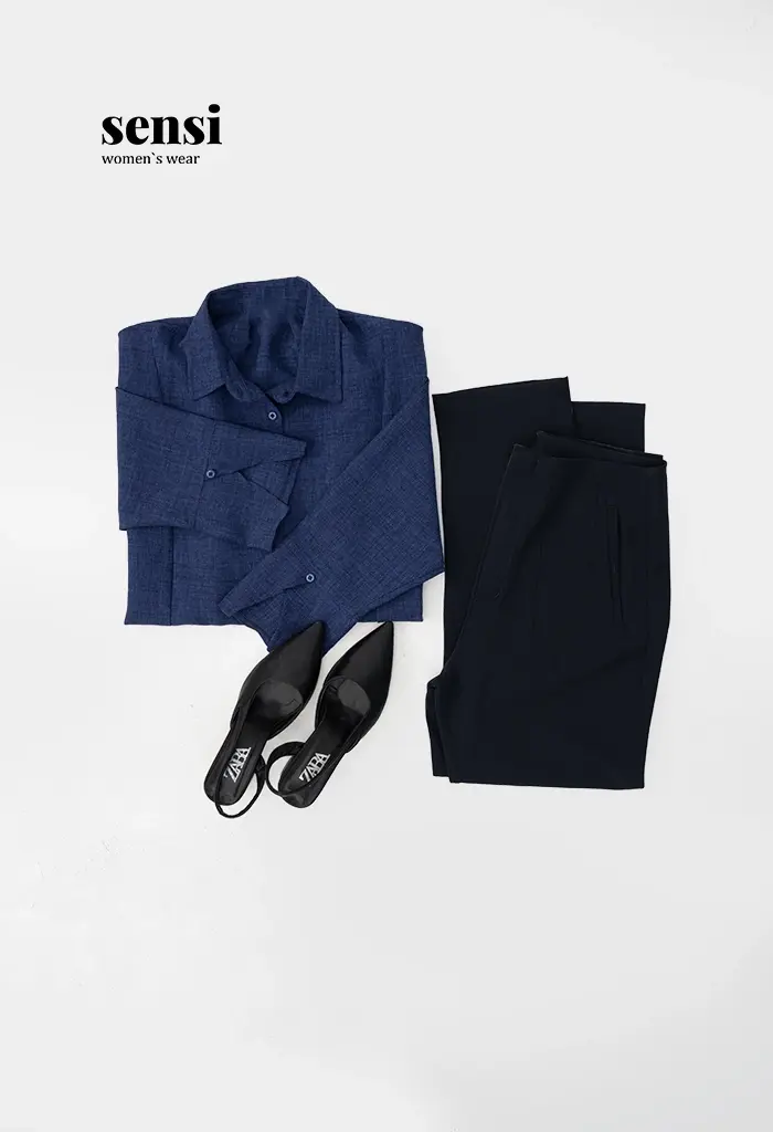 شلوار راسته 4پیله جیب نما دکمه مخفی مازراتی کد1001246