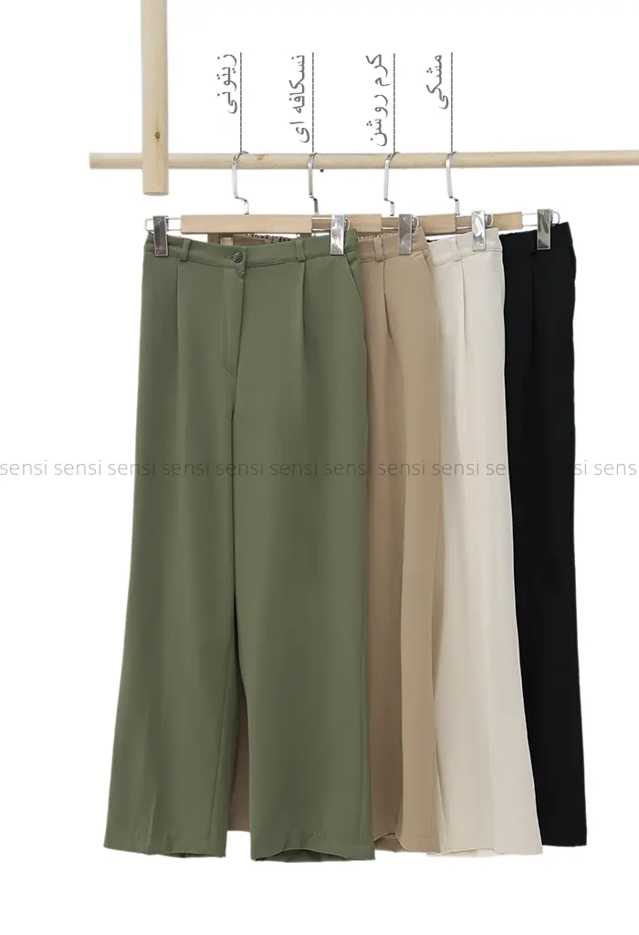 شلوار واید باربی کج راه پشت کش کد1001247