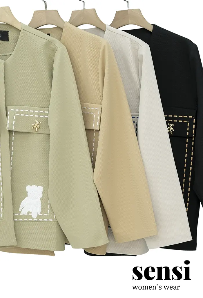 کت مازراتی کج راه تدی گلدوزی کد1001582