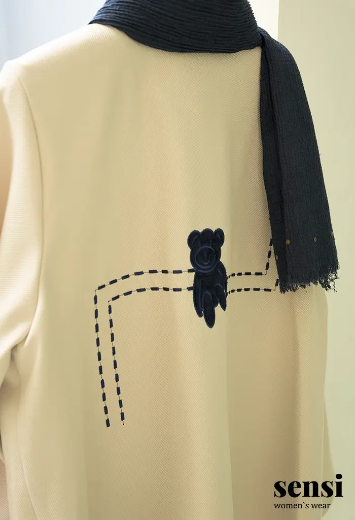 کت مازراتی کج راه تدی گلدوزی کد1001582