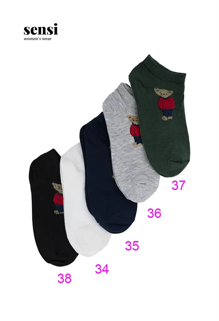 جوراب مچی پنبه چند طرح کد1000056