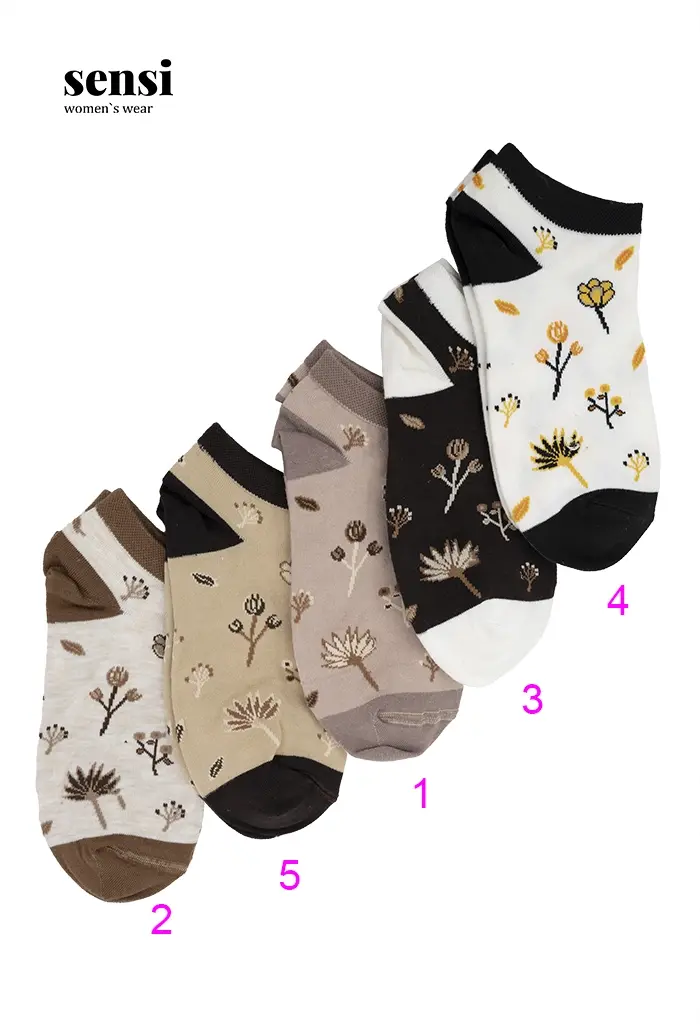 جوراب مچی پنبه چند طرح کد1000056