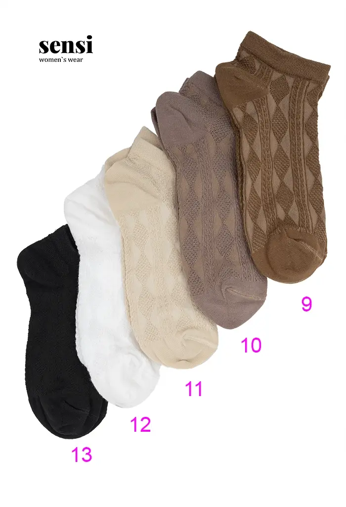 جوراب مچی پنبه چند طرح کد1000056