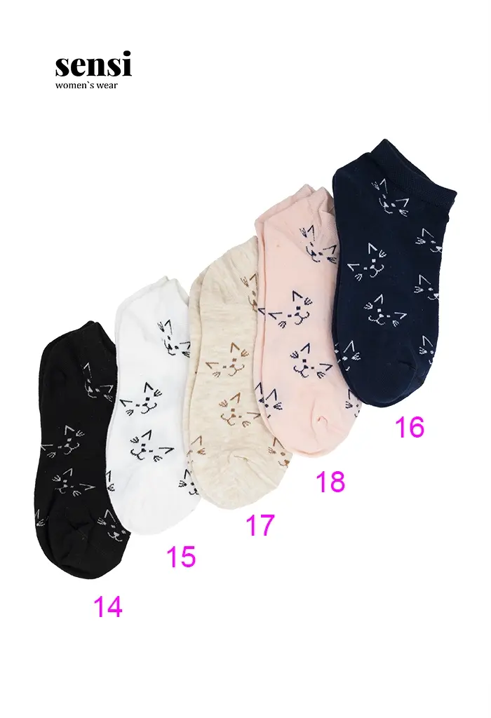 جوراب مچی پنبه چند طرح کد1000056