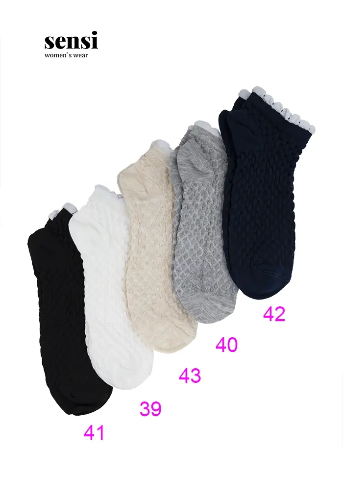 جوراب مچی پنبه چند طرح کد1000056