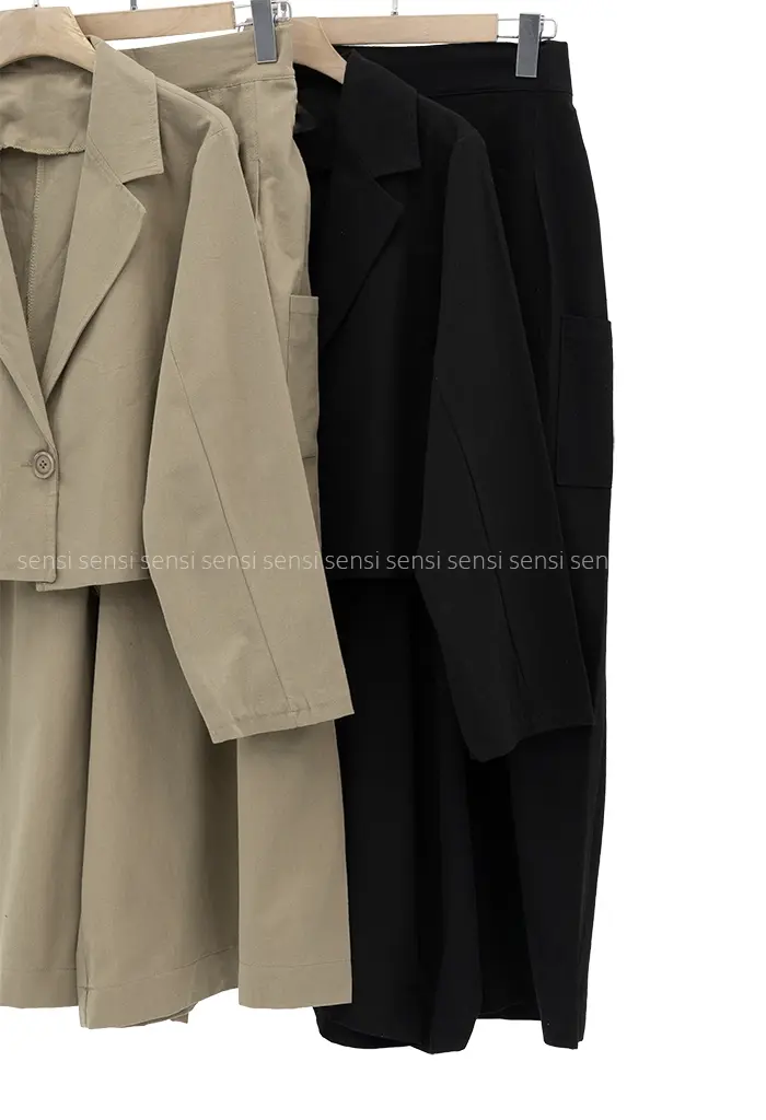 کت و دامن شلوار لینن کد1002083