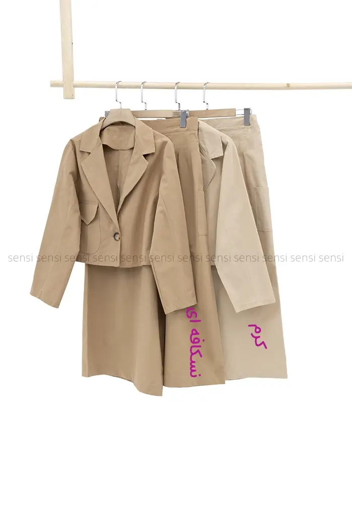 کت و دامن شلوار لینن کد1002083