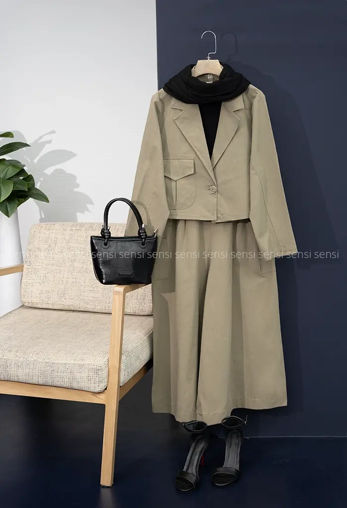 کت و دامن شلوار لینن کد1002083