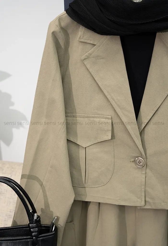 کت و دامن شلوار لینن کد1002083