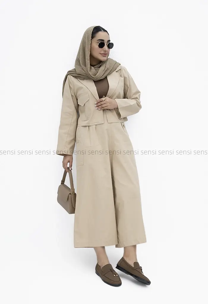 کت و دامن شلوار لینن کد1002083