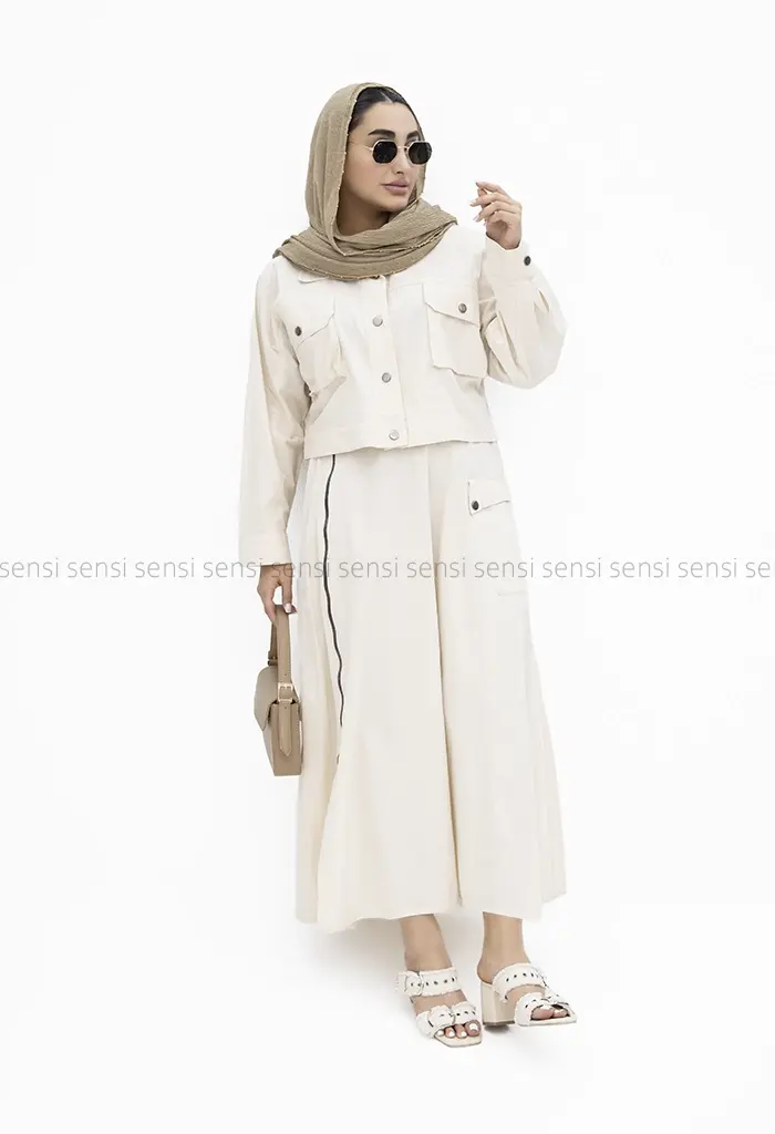 کت دامن لینن کد1002077