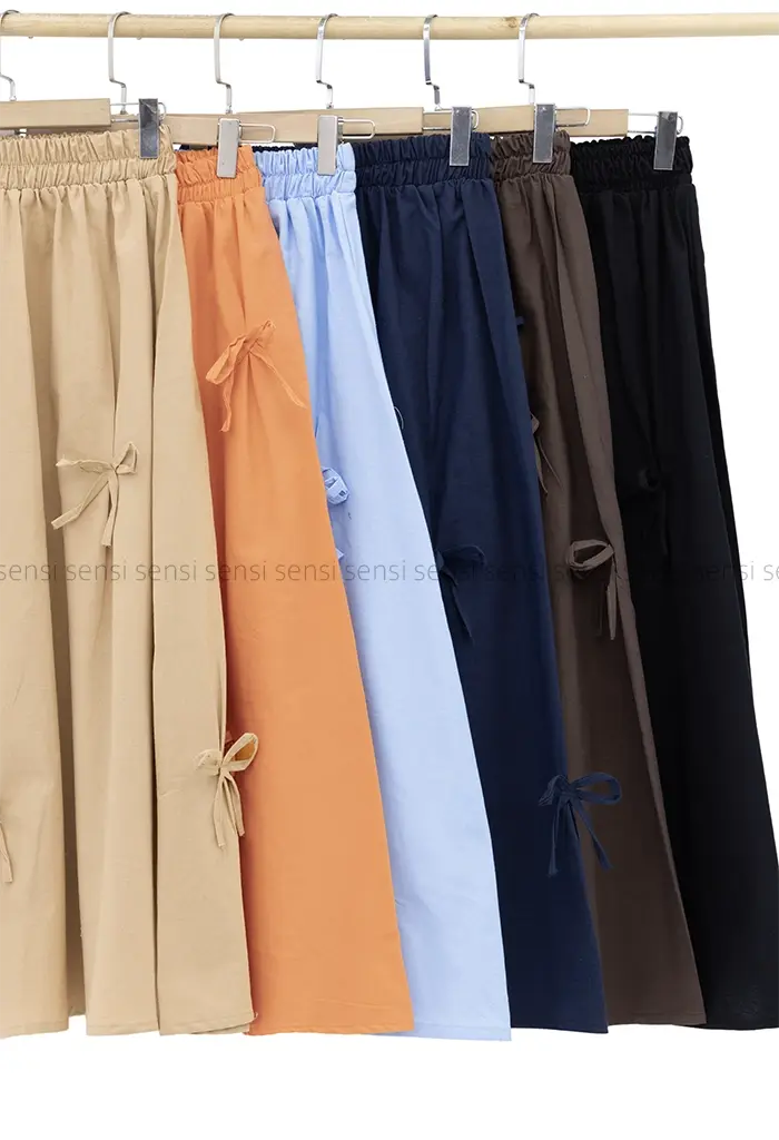 دامن لینن پاپیون دار کد1002381