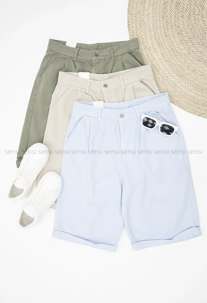 شلوارک کتان قد57 کد1002330