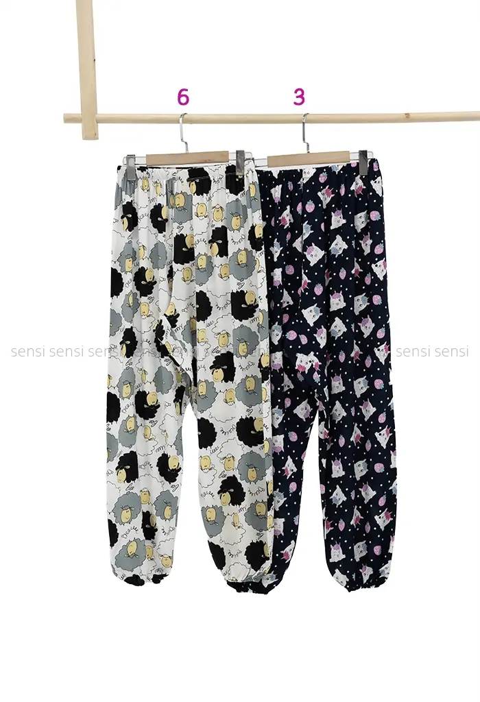 شلوار نخی دمپا کش کد1002423