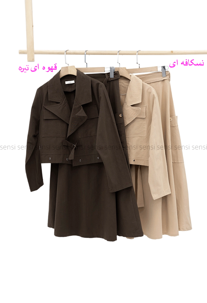 کت دامن لینن کد1002416