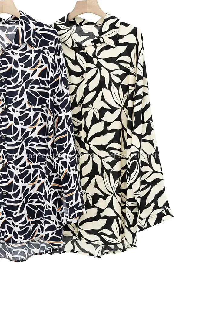 شومیز نخی آستین بلند کد1002424