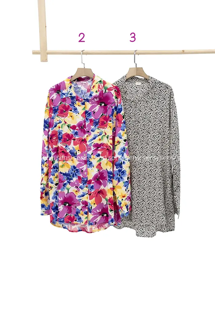 شومیز نخی آستین بلند کد1002424