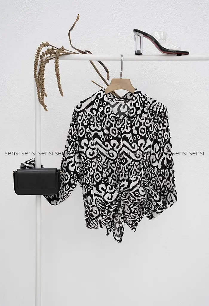 شومیز نخی آستین بلند کد1002424