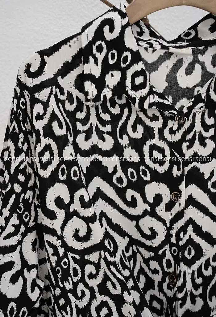 شومیز نخی آستین بلند کد1002424