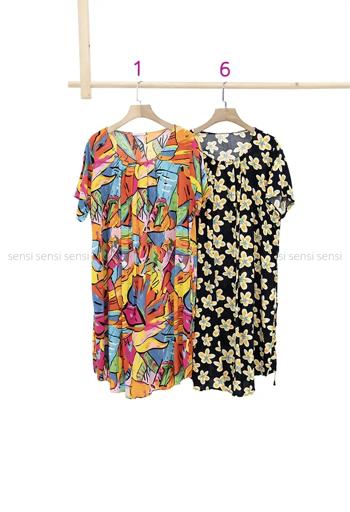 پیراهن نخی آستین کوتاه کد1002426