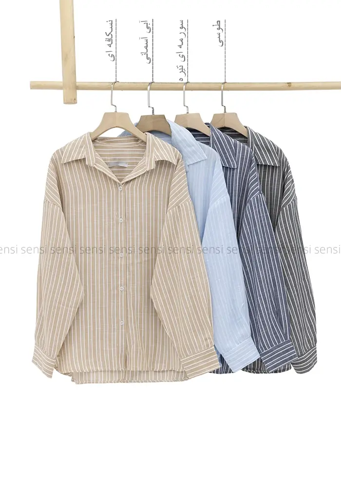 شومیز راه راه لینن کد1002487