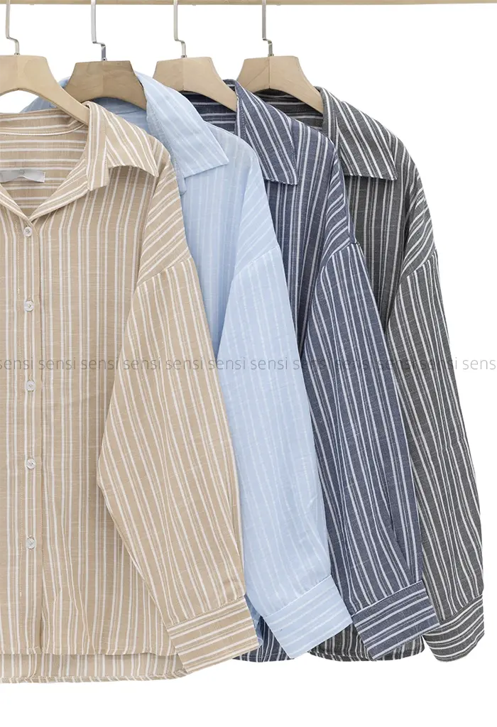 شومیز راه راه لینن کد1002487