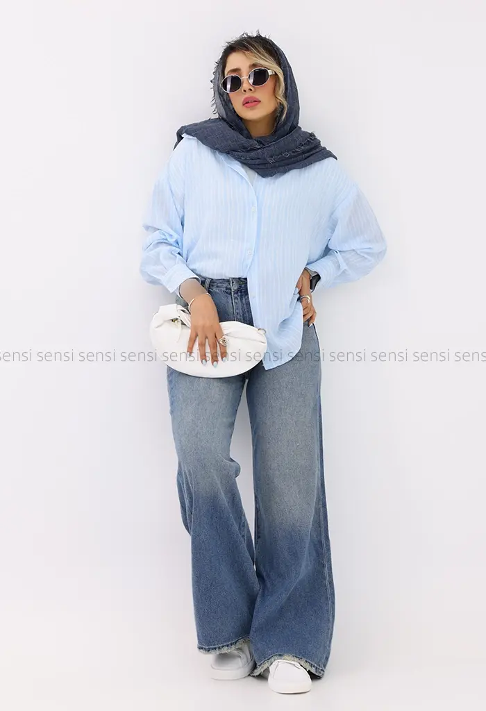 شومیز راه راه لینن کد1002487