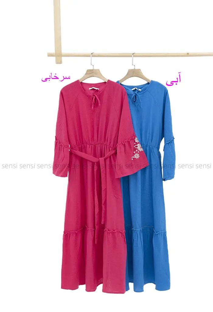 پیراهن لینن گلدوزی @کد1002520