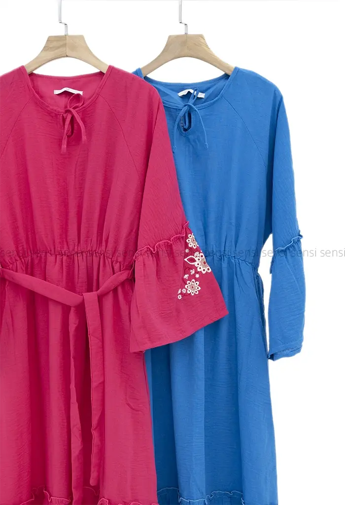 پیراهن لینن گلدوزی @کد1002520