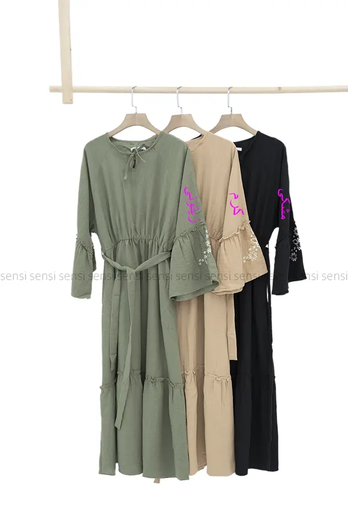 پیراهن لینن گلدوزی @کد1002520