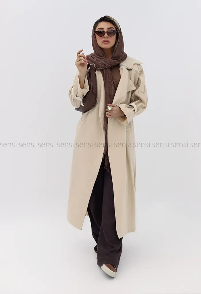 مانتو لینن سرشانه زیپ کد1002627