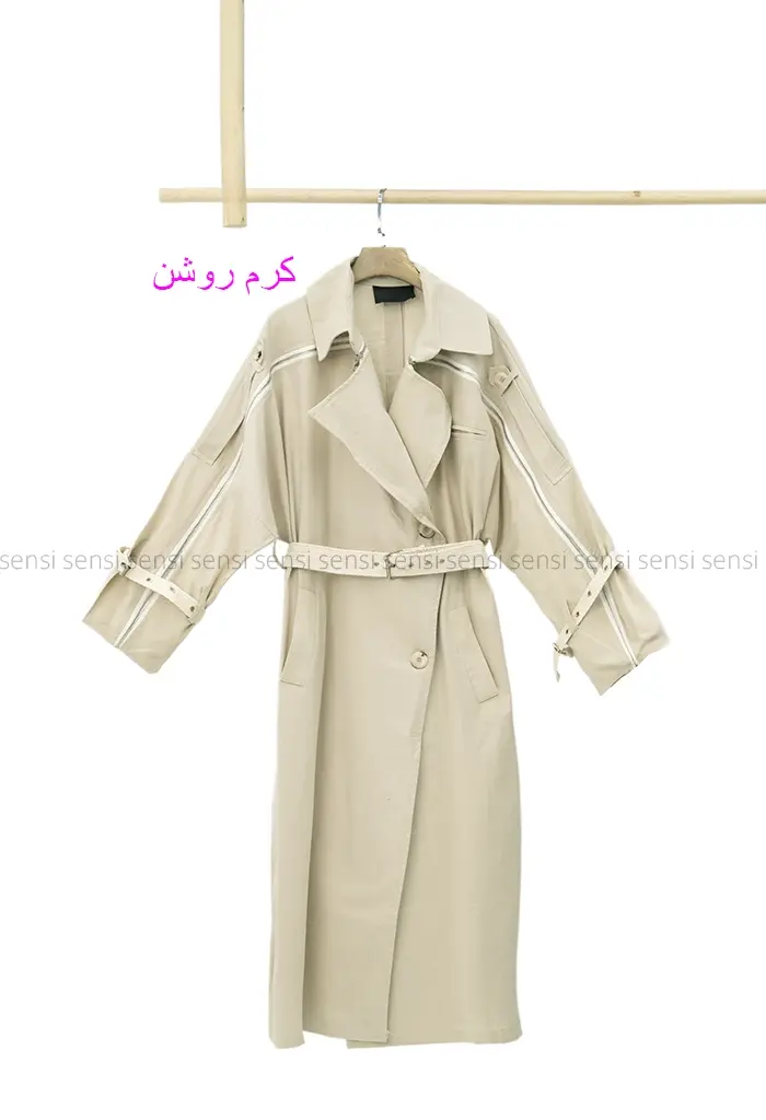 مانتو لینن سرشانه زیپ کد1002627