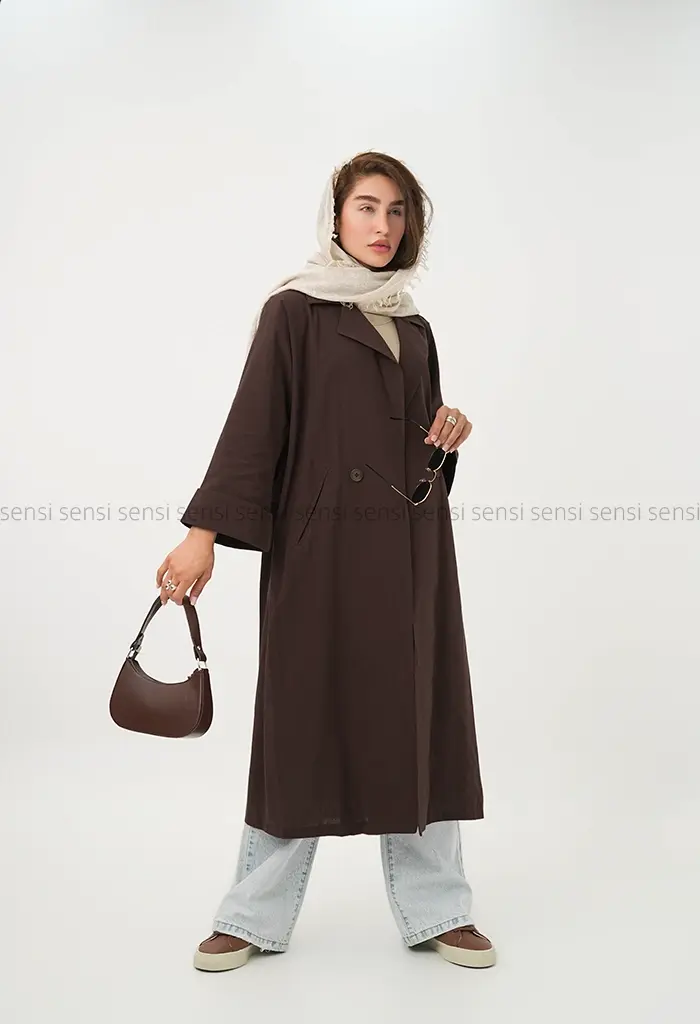 مانتو بلند لینن کد1002584