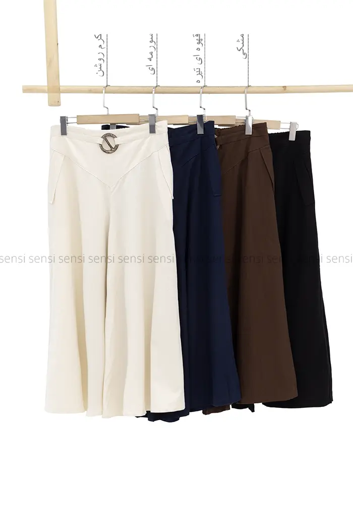 دامن شلواری لینن کد1002578