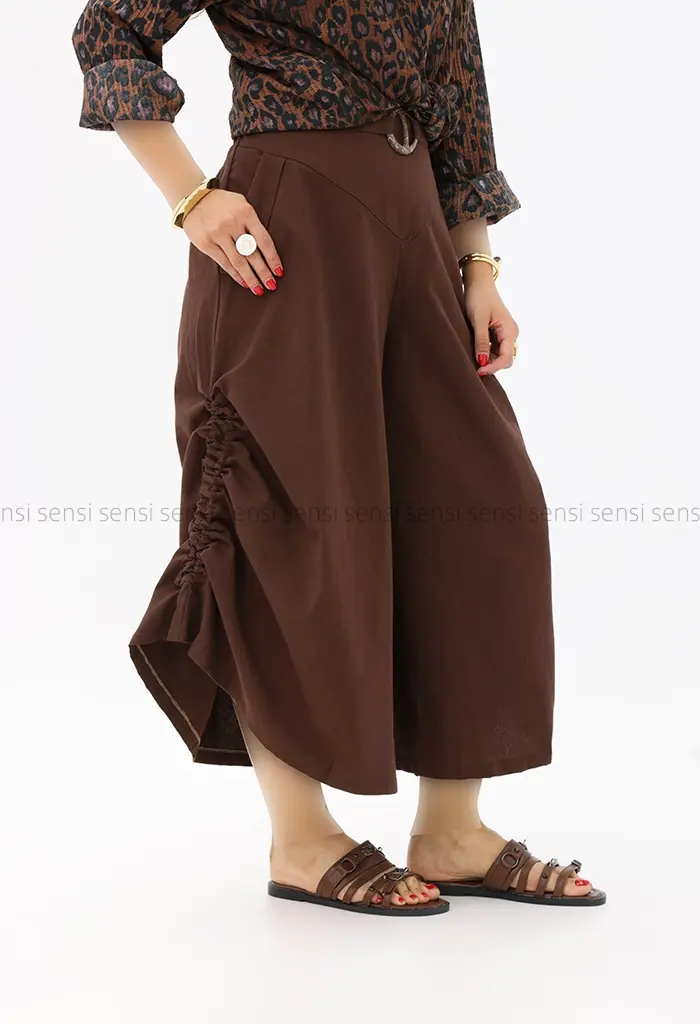 دامن شلواری لینن کد1002578