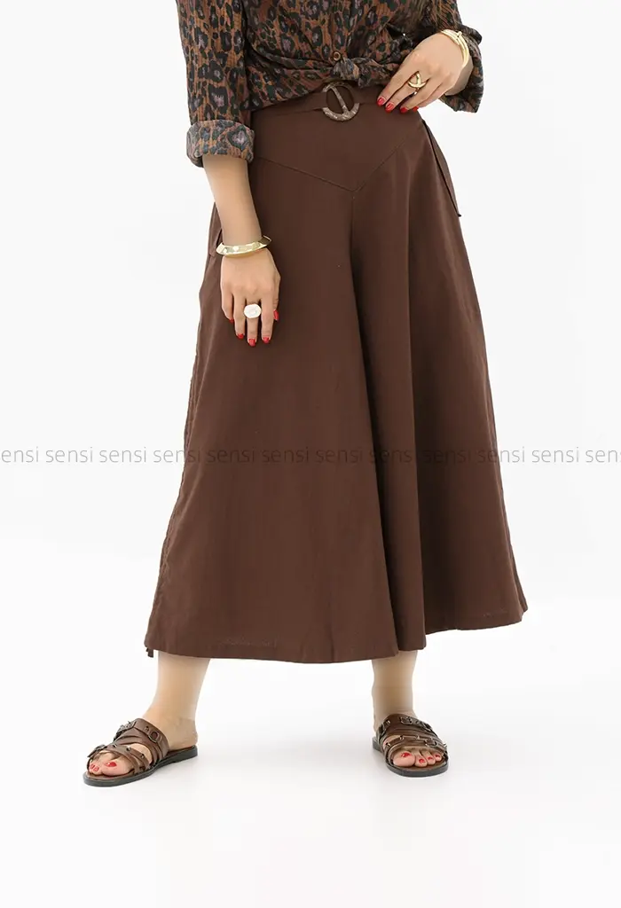 دامن شلواری لینن کد1002578