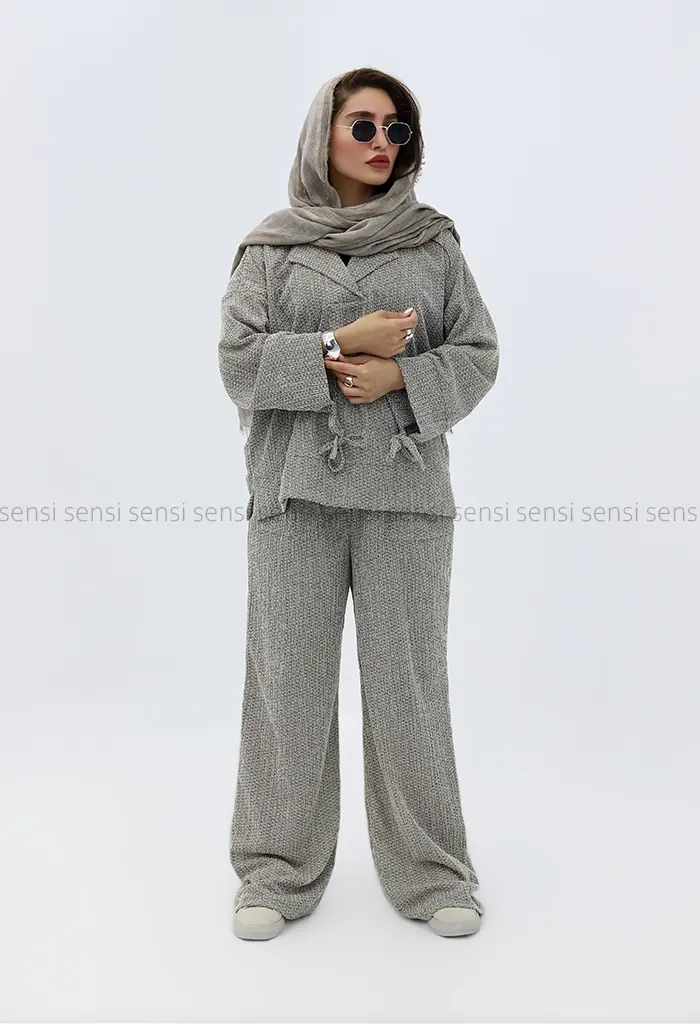 ست شومیزشلوار جلوبسته کد1002796