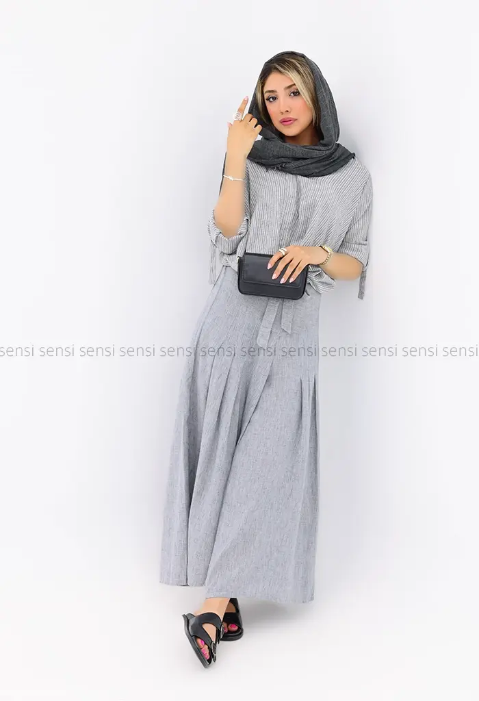 ست شومیزشلوار جلوگره ای کد1002722